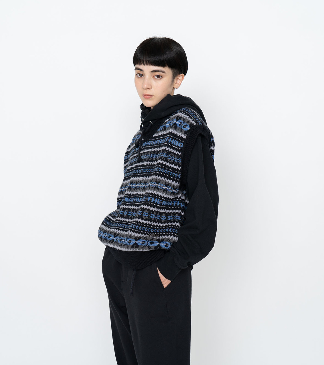 ノースフェイス パープルレーベル　Fair Isle Vest THE NORTH FACE PURPLE LABEL KNIT GORE-TEX INFINIUM™ Fair Isle Vest