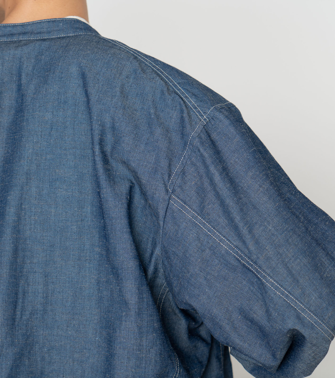 nanamica JACKET Chambray Band Collar Jacket Online Shop to