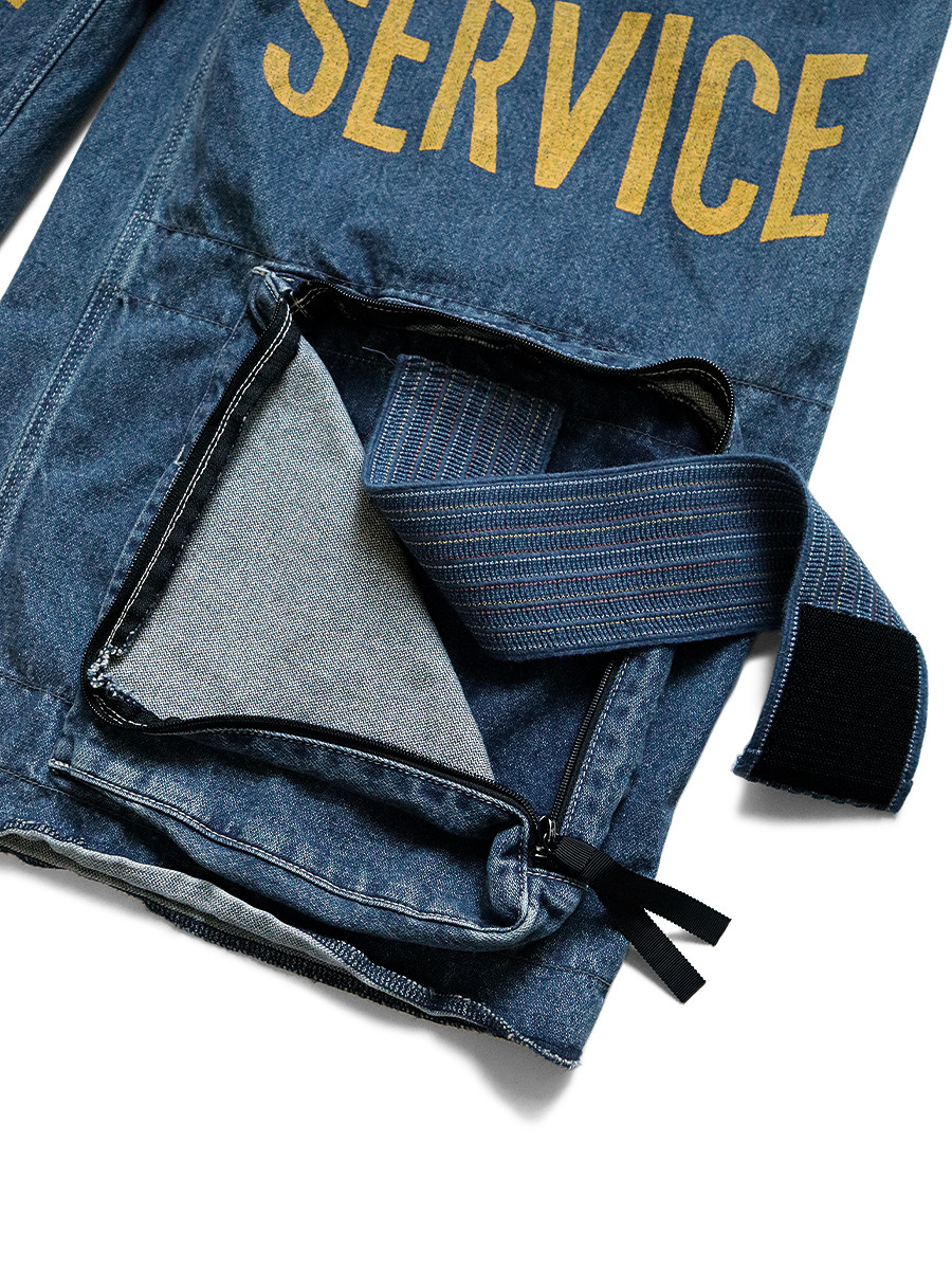 KAPITAL ブロークンデニム イーストリペアマント ラックパンツ デニム 3 新品未使用] キャピタル ブロークンデニム イーストリペアマントラック