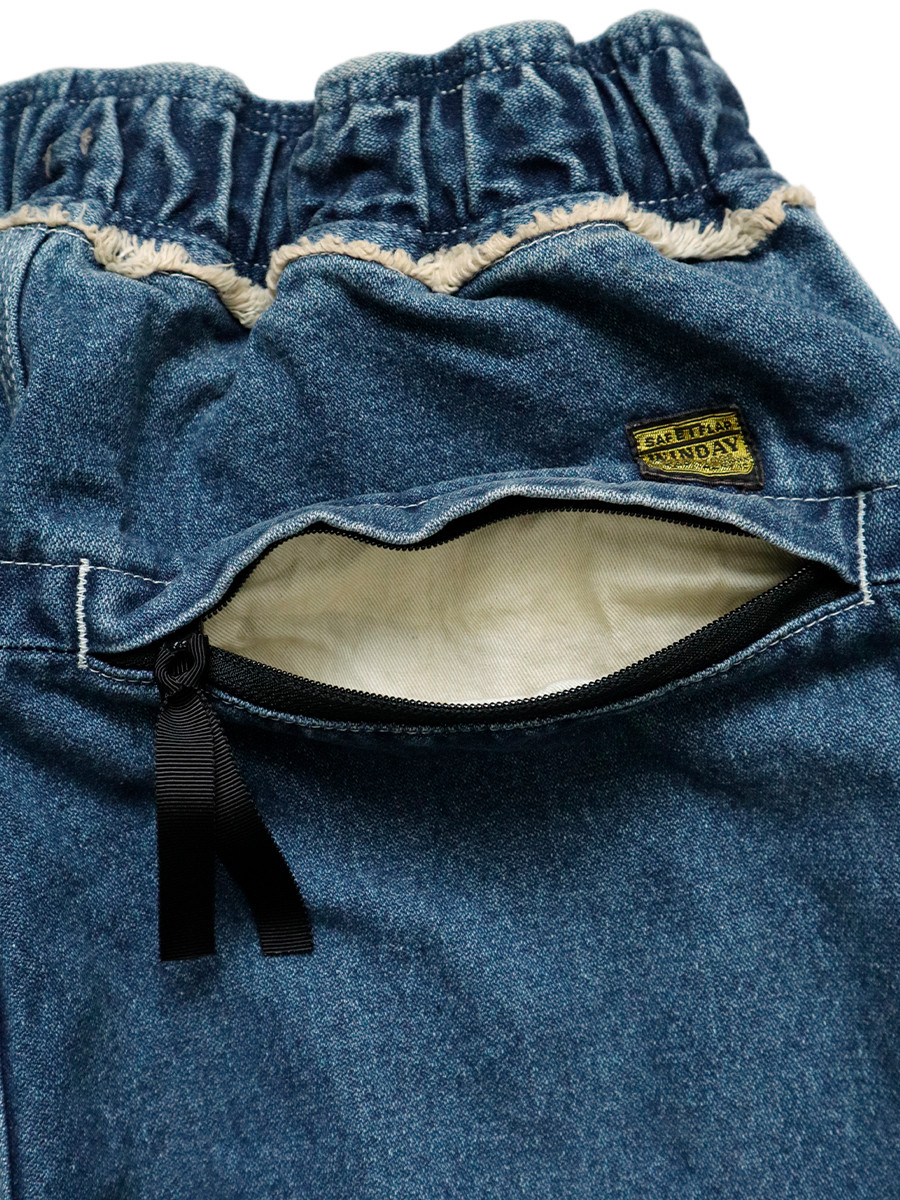 KAPITAL Pants 12.5Oz Broken Denim East Repair Man Track Pants