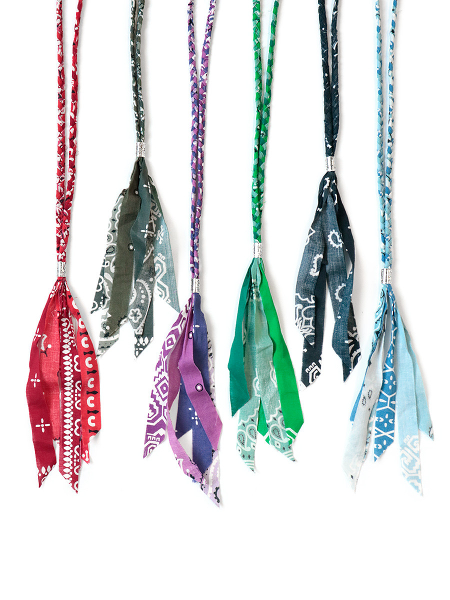 KAPITAL Jewelry Gauze Bandana Fringe Necklace