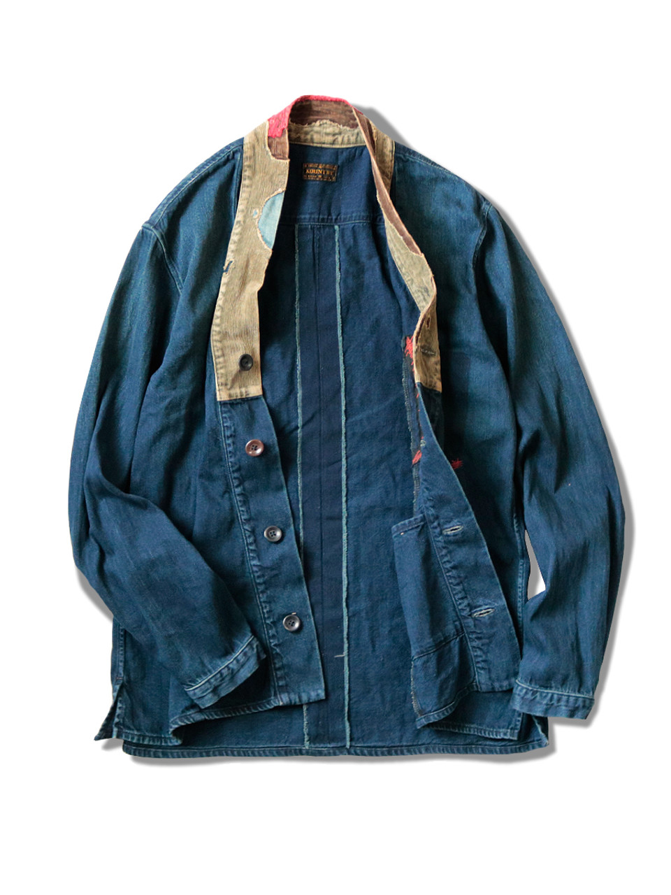 KAPITAL 8Oz IDG×IDG Denim Juban Shirt (DOTERA Remake) EK