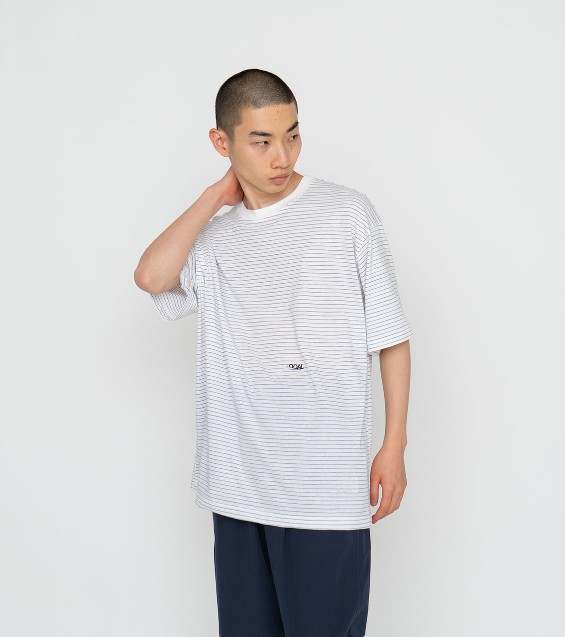 nanamica T-SHIRT OOAL KODENSHI Stripe H/S Tee Online Shop to Worldwide