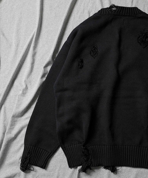 NUMBER (N)INE Tops ASID WASH RIPPED KNIT PULLOVER | mainstreetmfb