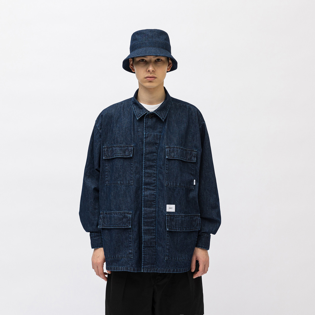 WTAPS ダブルタップス 23SS (231WVDT-SHM01) WCPO / LS / COTTON. DENIM デニム シャツ インディゴ  indigo 02 M - ブランド別