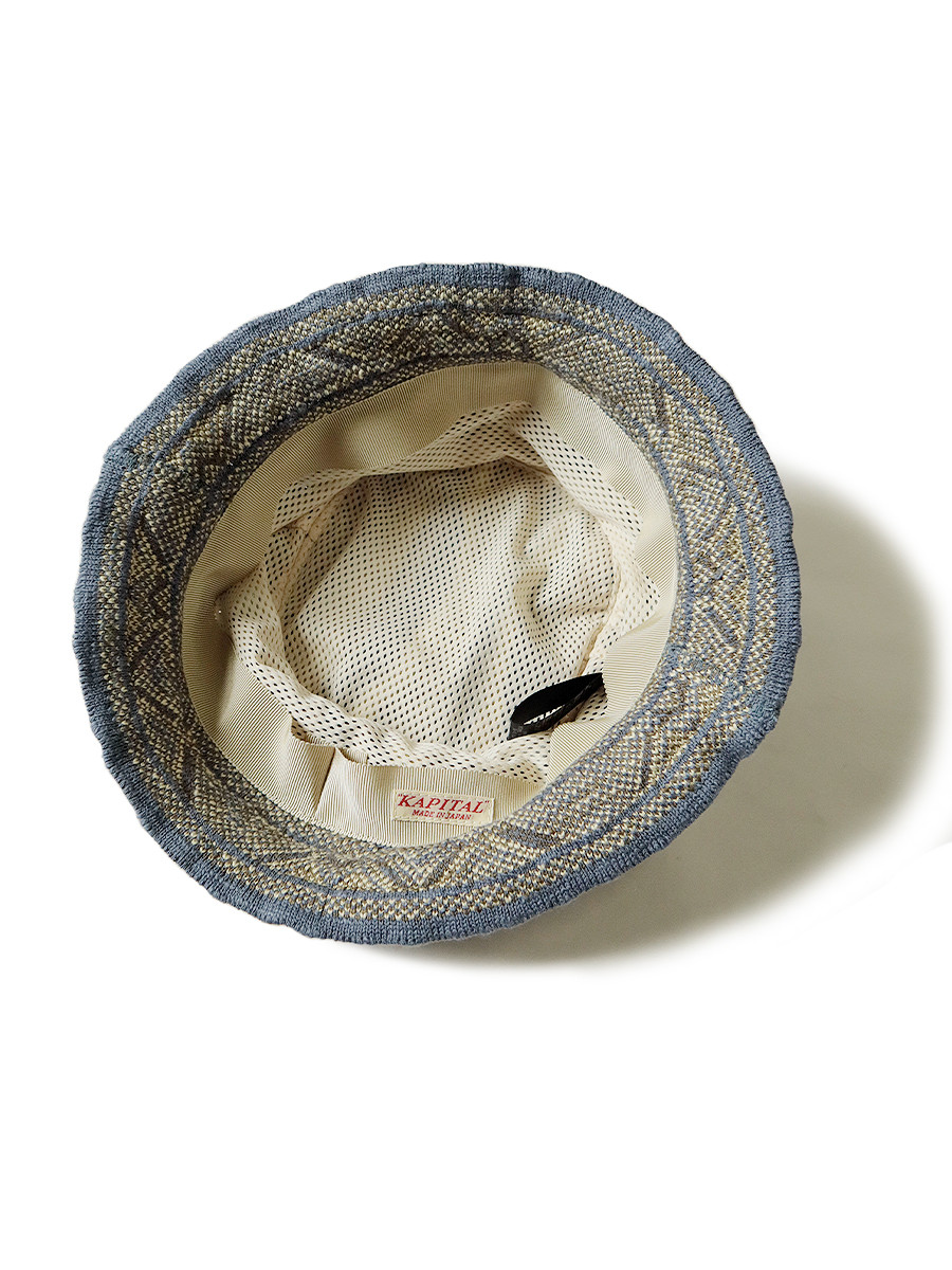 帽子 KAPITAL 7G Knit Gaudy Bucket Hat KAPITAL 7G Knit Gaudy Bucket Hat 7G ニット GAUDYバケットHAT | KAPITAL
