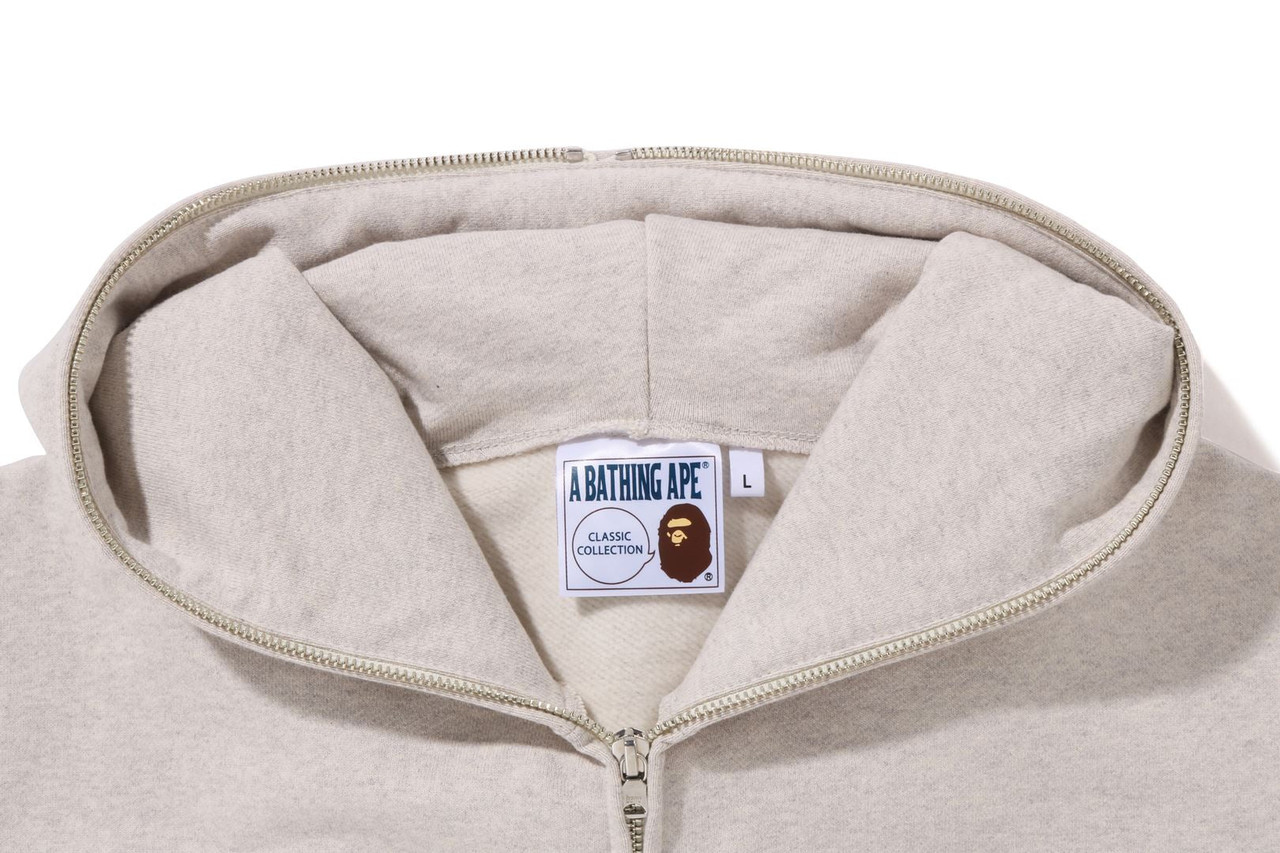 BAPE CUT AND SEWN A BATHING APE RELAXED FIT FULL ZIP HOODIE