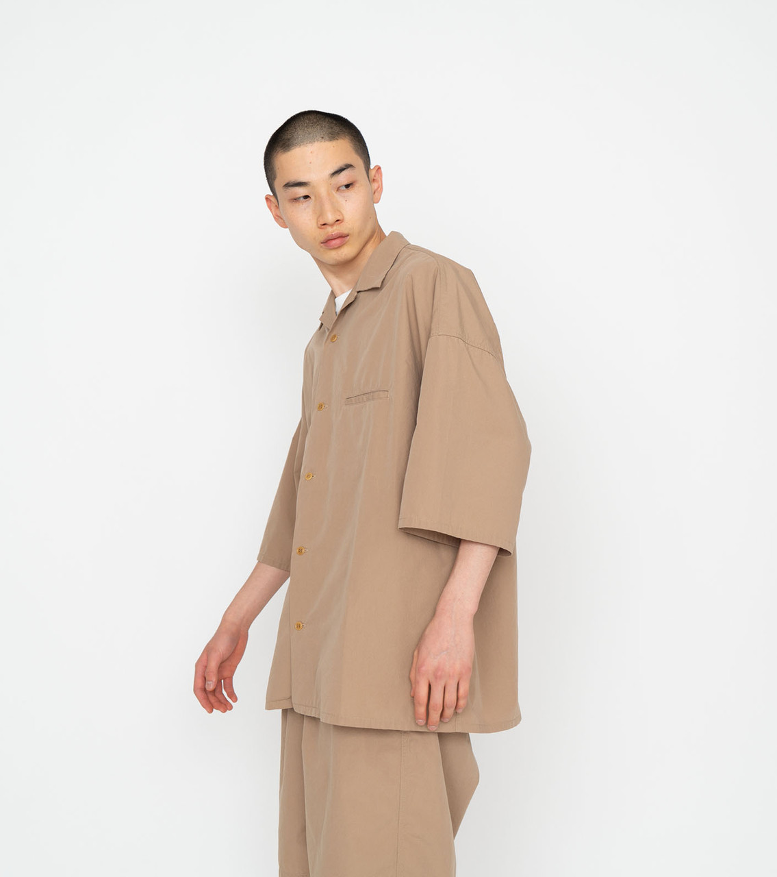 nanamica SHIRT Open Collar Wind H/S Shirt Online Shop to Worldwide