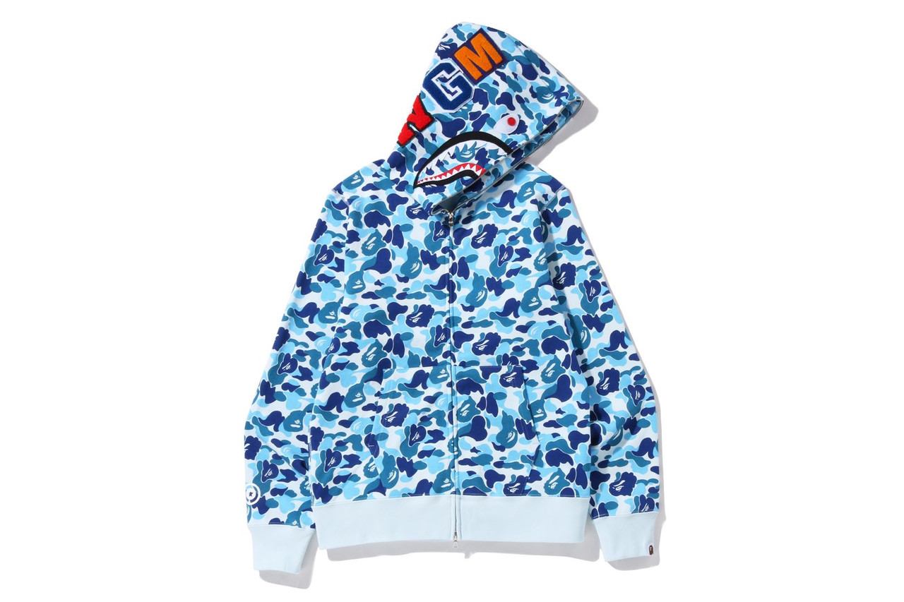 BAPE ABC CAMO SHARK FULL ZIP HOODIE エイプ A BATHING APE® Abc Camo Shark Half Zip Pullover Hoodie