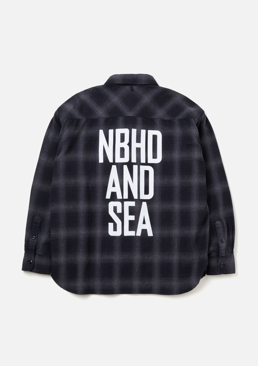 NH X WIND AND SEA . OMBRE CHECK SHIRT LS-
