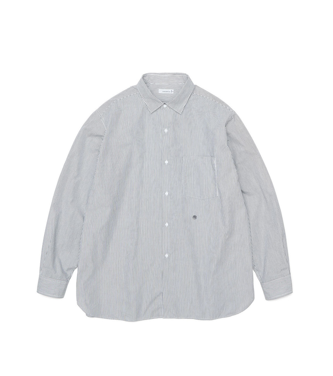 nanamica SHIRT Regular Collar Stripe Wind Shirt Online Shop to