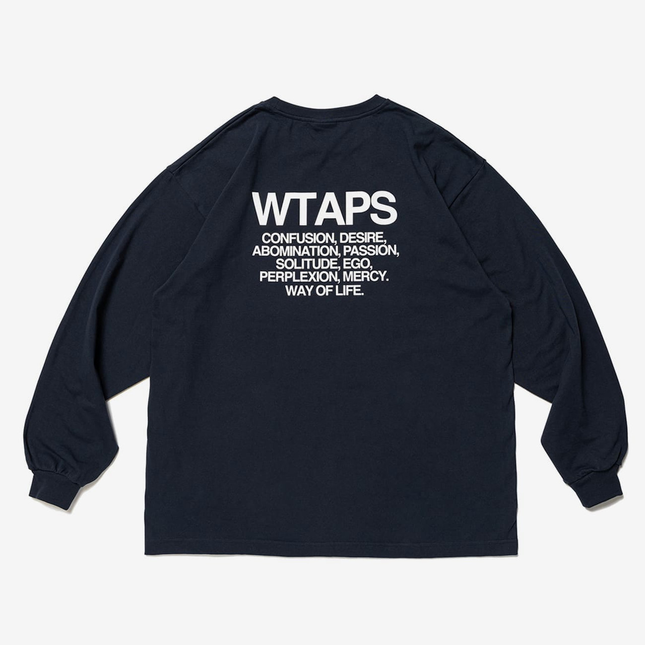 L ネイビー Wtaps INGREDIENTS / LS /COTTON-