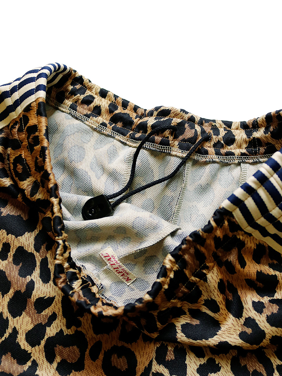 KAPITAL Pants Smooth Jersey Leopard Print Stuntman &Amp; Woman