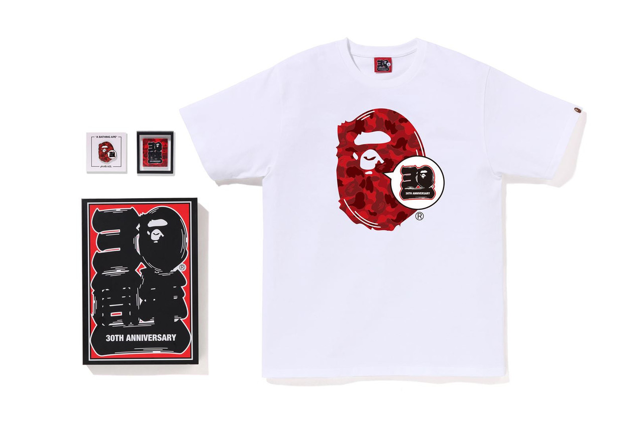 T-SHIRT BAPE STORE RAKUTEN FASHION BAPE 30TH ANNIV. APE HEAD TEE SET