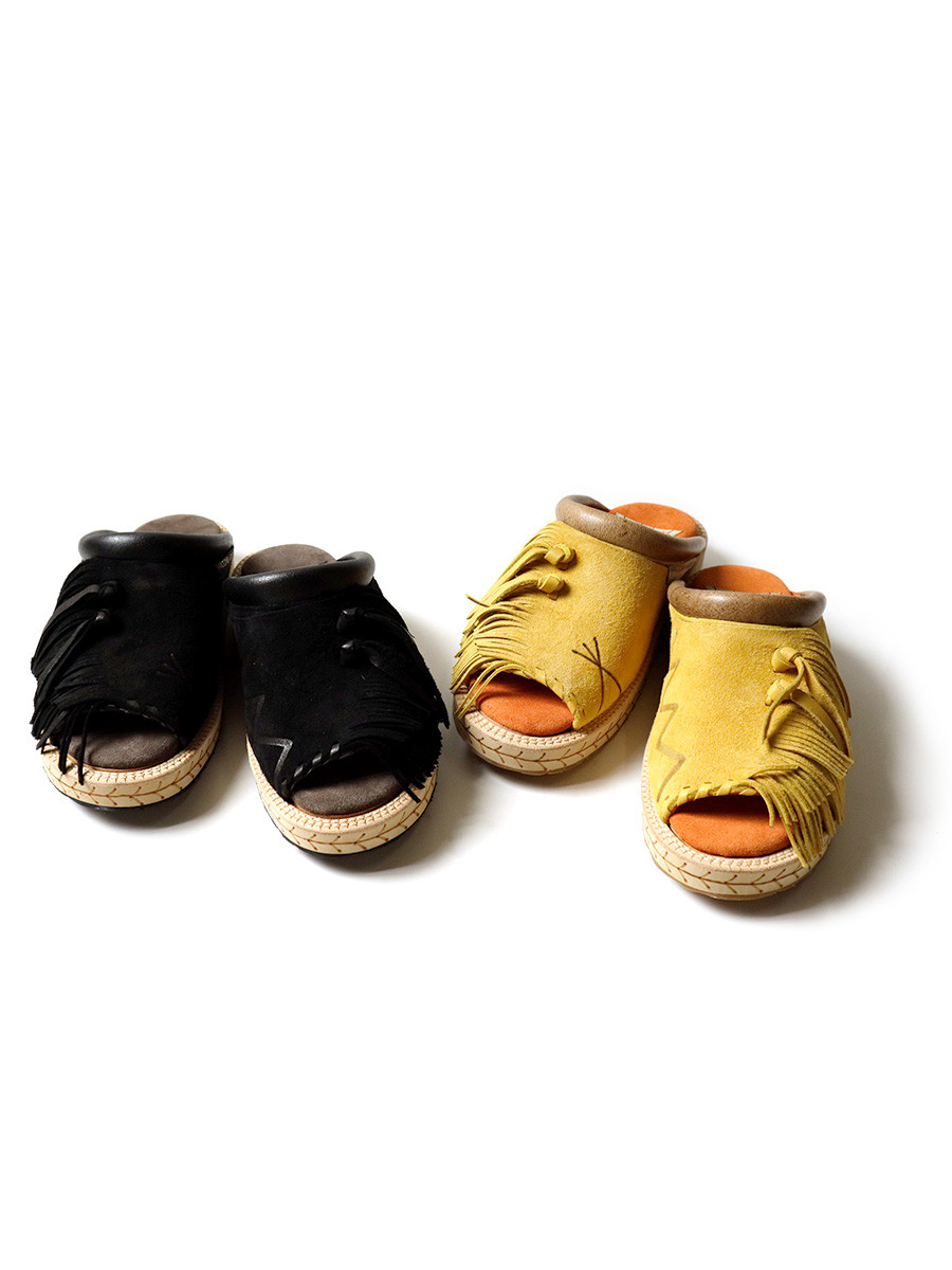 KAPITAL Shoes Deer Leather Pueblo Rain Sabot Sandals