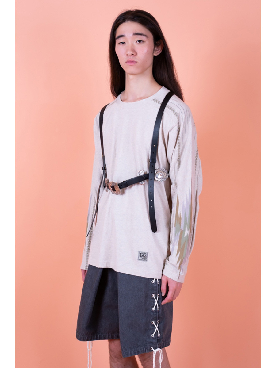 KAPITAL 88 フットボールロンT KAPITAL T-Shirt Ortega Cotton Sheeting Football Long T