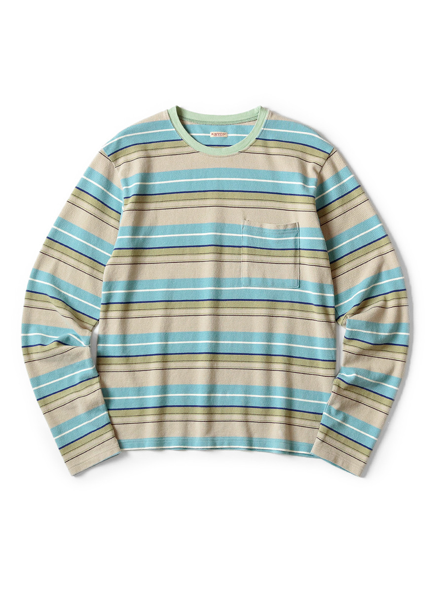 KAPITAL T-Shirt Multi-border Kanoko Crulon T