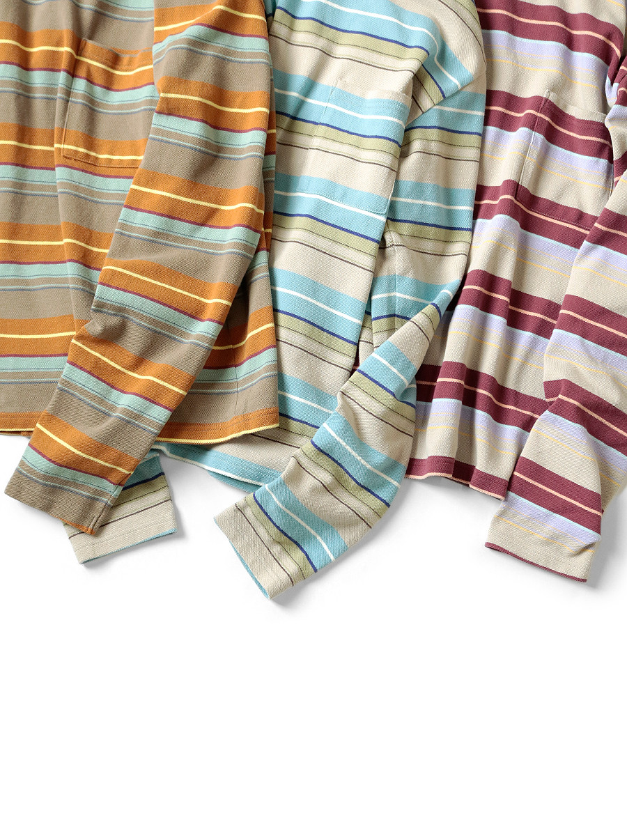 トップス Kapital multi border kanoko box poro KAPITAL T-Shirt Multi-border Kanoko Crulon T