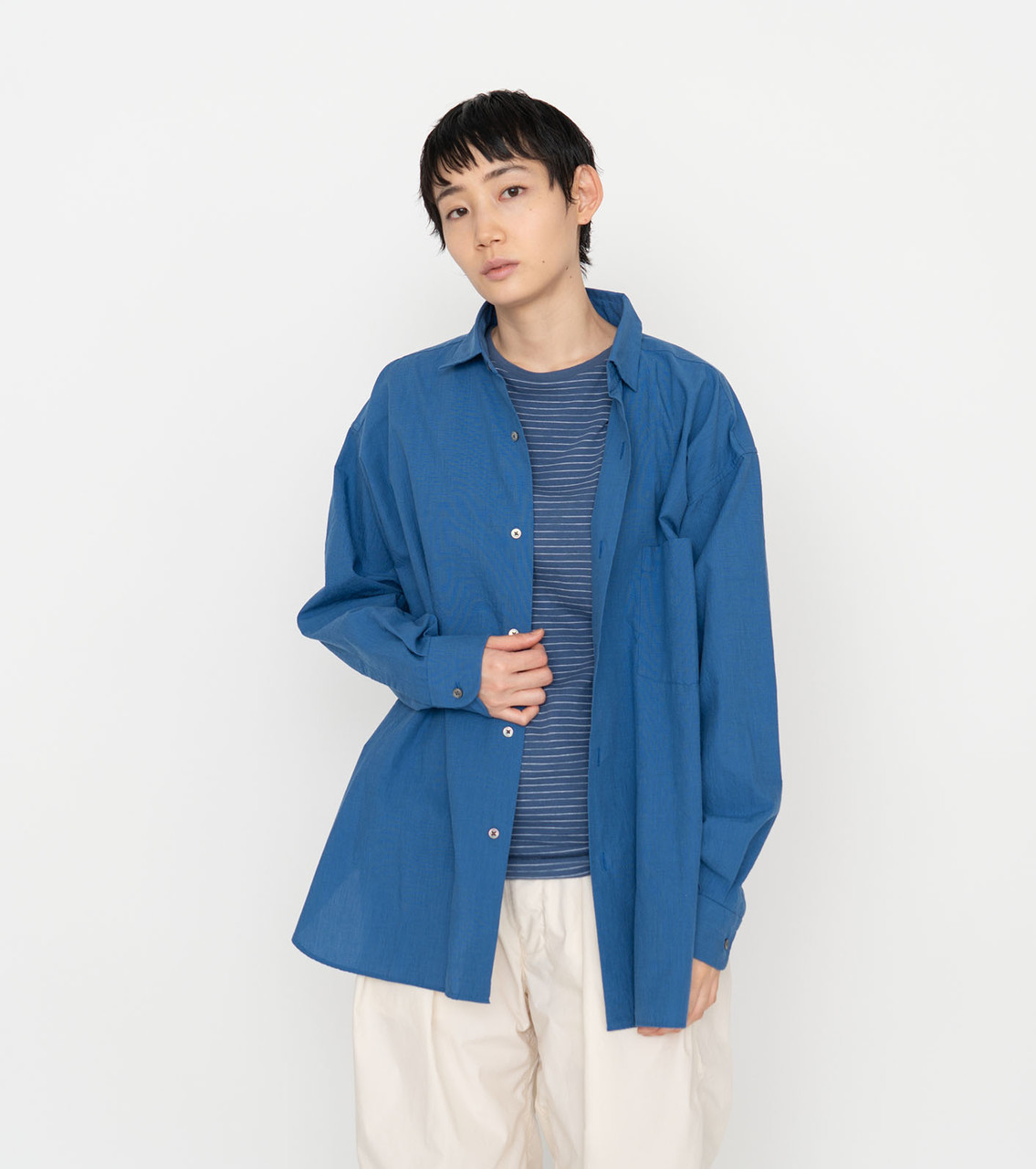 nanamica SHIRT OOAL L/S Wind Shirt Online Shop to Worldwide