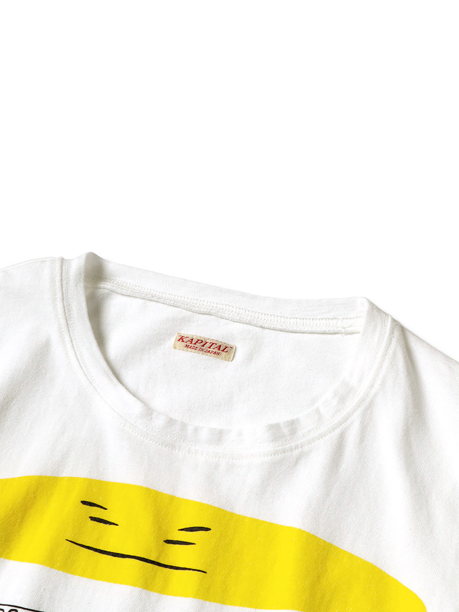 KAPITAL T-Shirt 20/- Cotton Sheeting Cropped T (DIRTY SHRINK)
