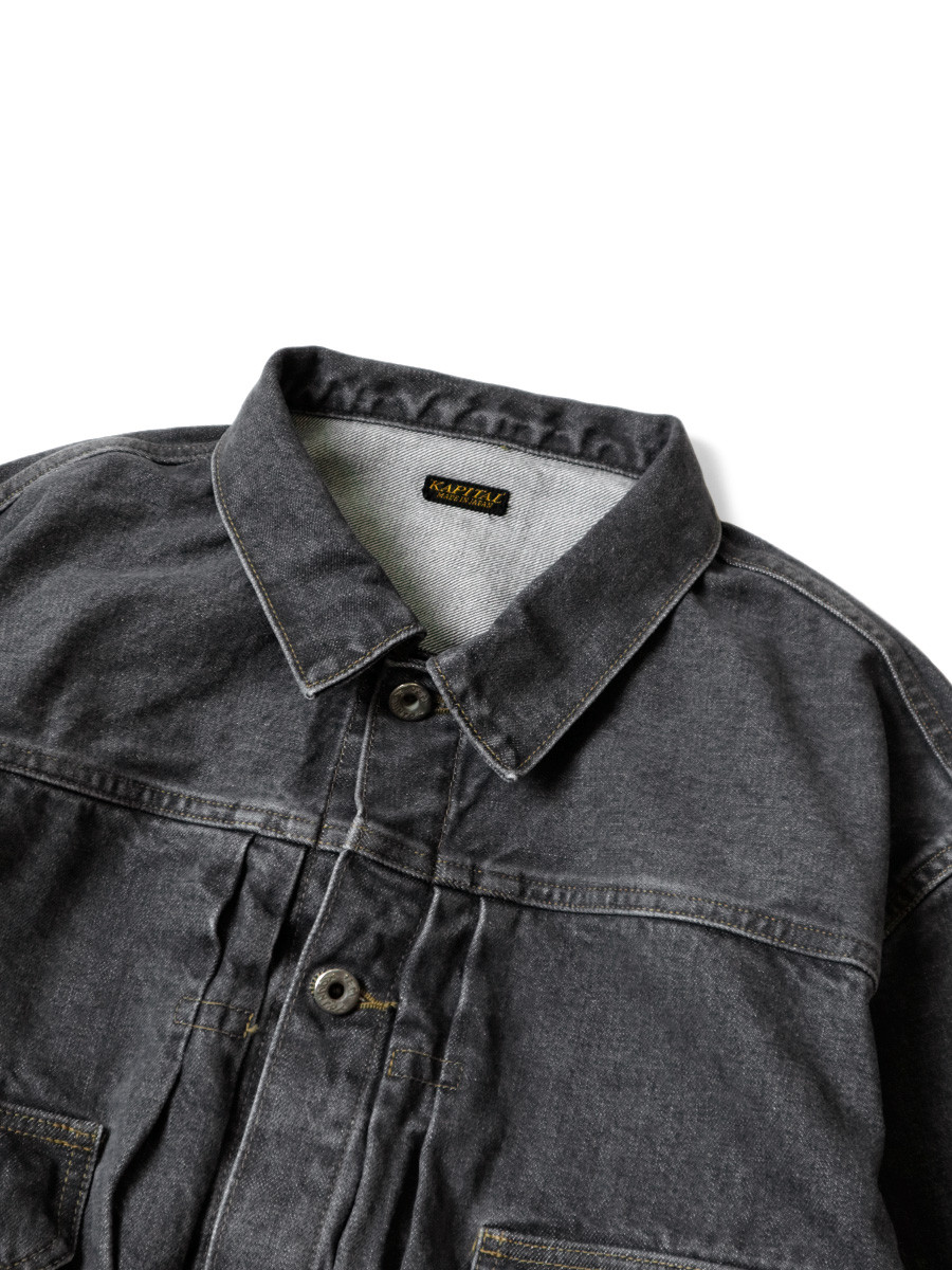 KAPITAL Jacket 14Oz Black Denim Lace up 2Nd JKT