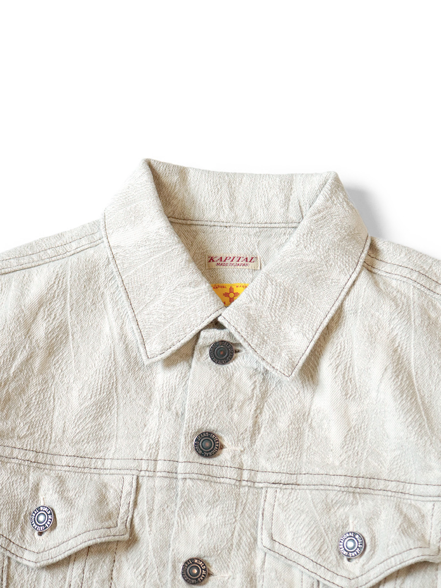 KAPITAL Jacket 12Oz Feather White Denim 3Rd JKT (L's)