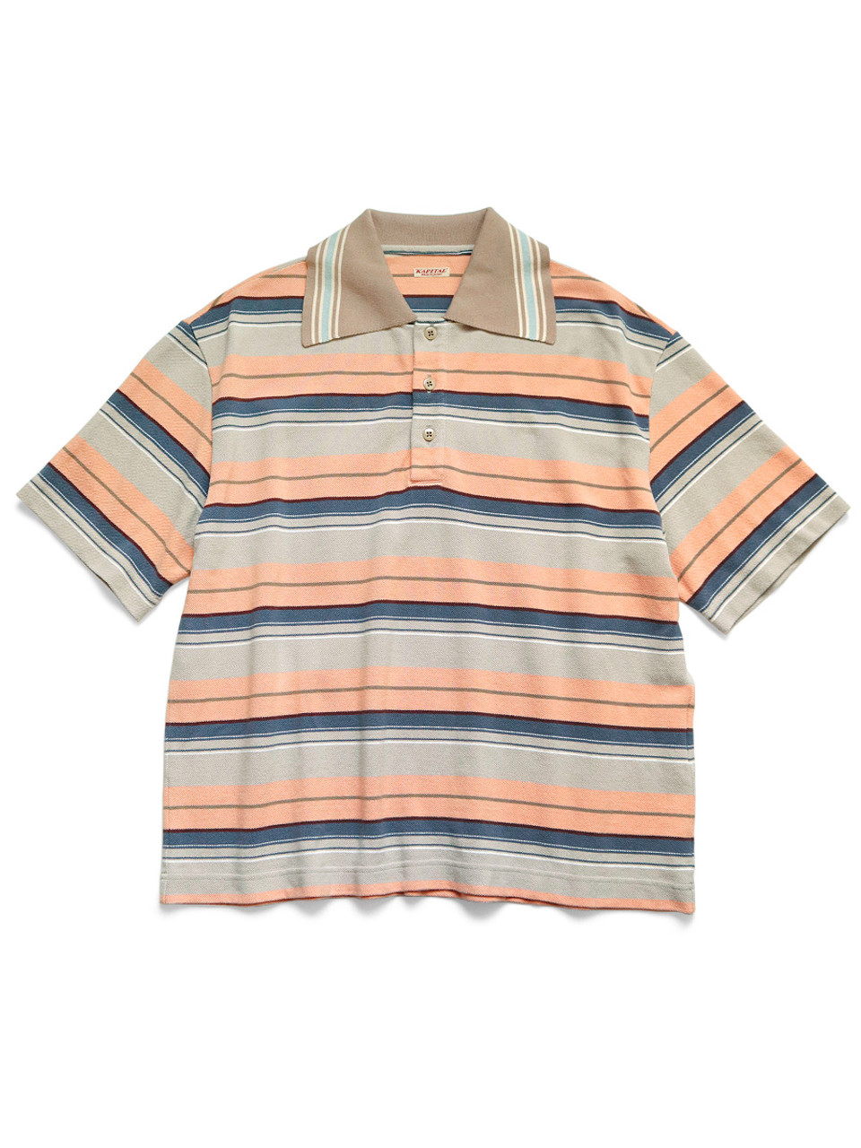 Multi-border Kanoko Rangle Collar Polo K2304SC150