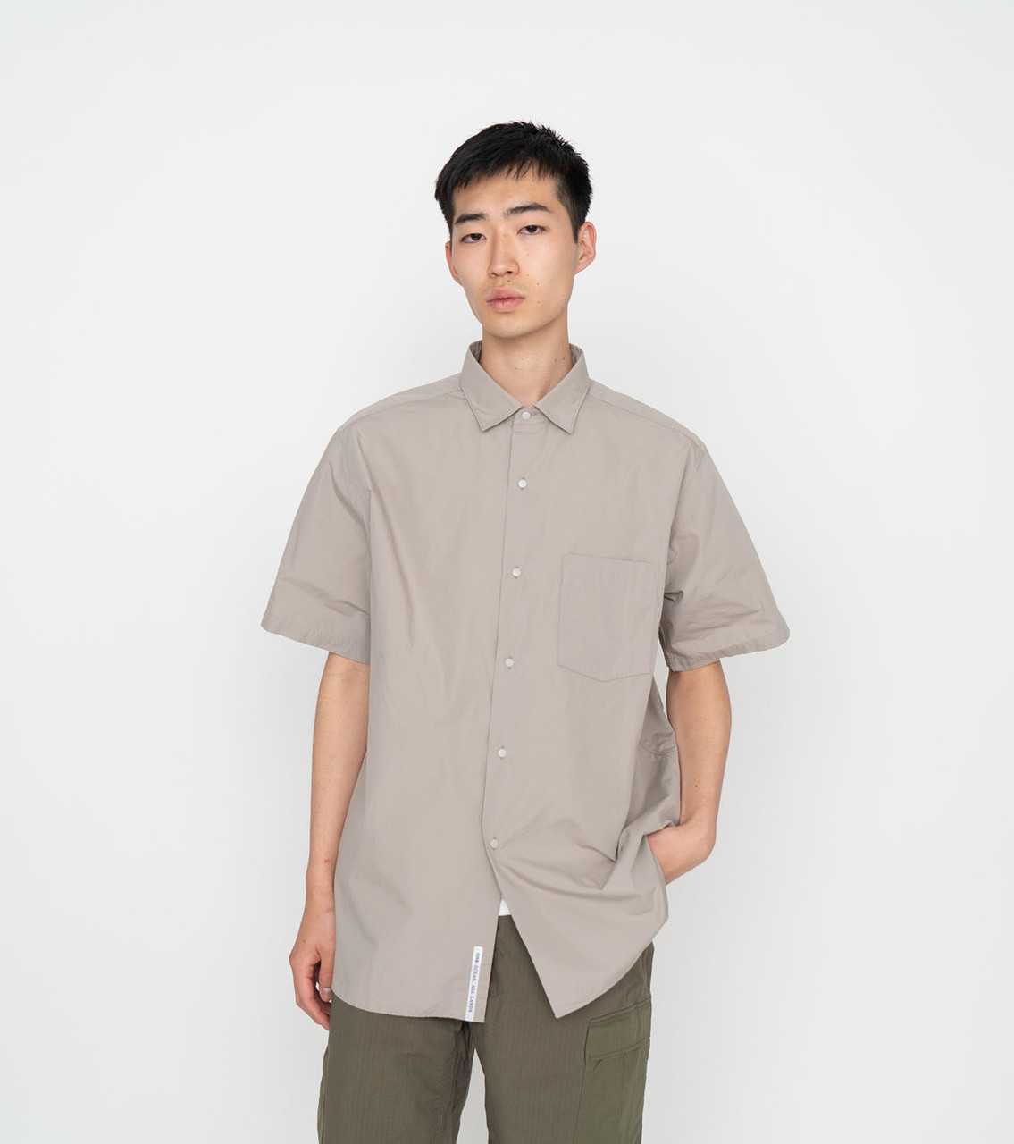 美品 nanamica SUGS301 半袖シャツ M サックス nanamica SHIRT Regular Collar Wind H/S Shirt Online Shop to Worldwide