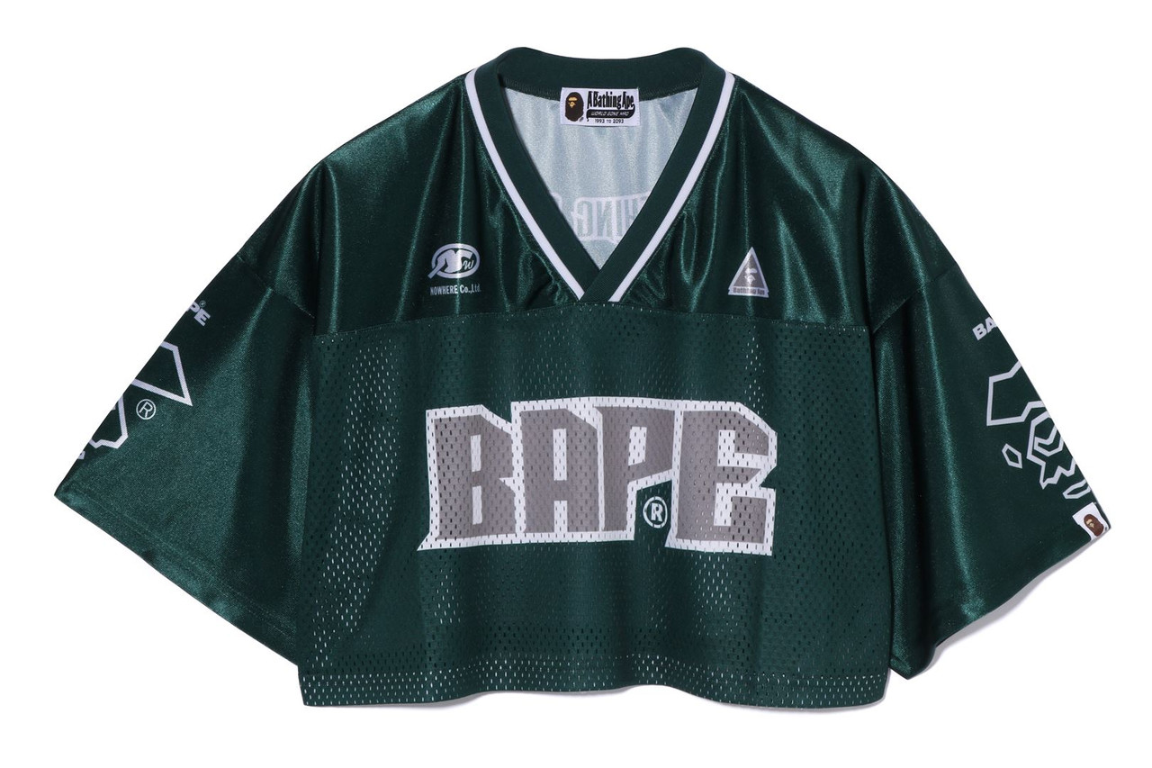 CUT AND SEWN BAPE CROPPED FOOTBALL TEE CUT AND SEWN BAPE CROPPED FOOTBALL TEE