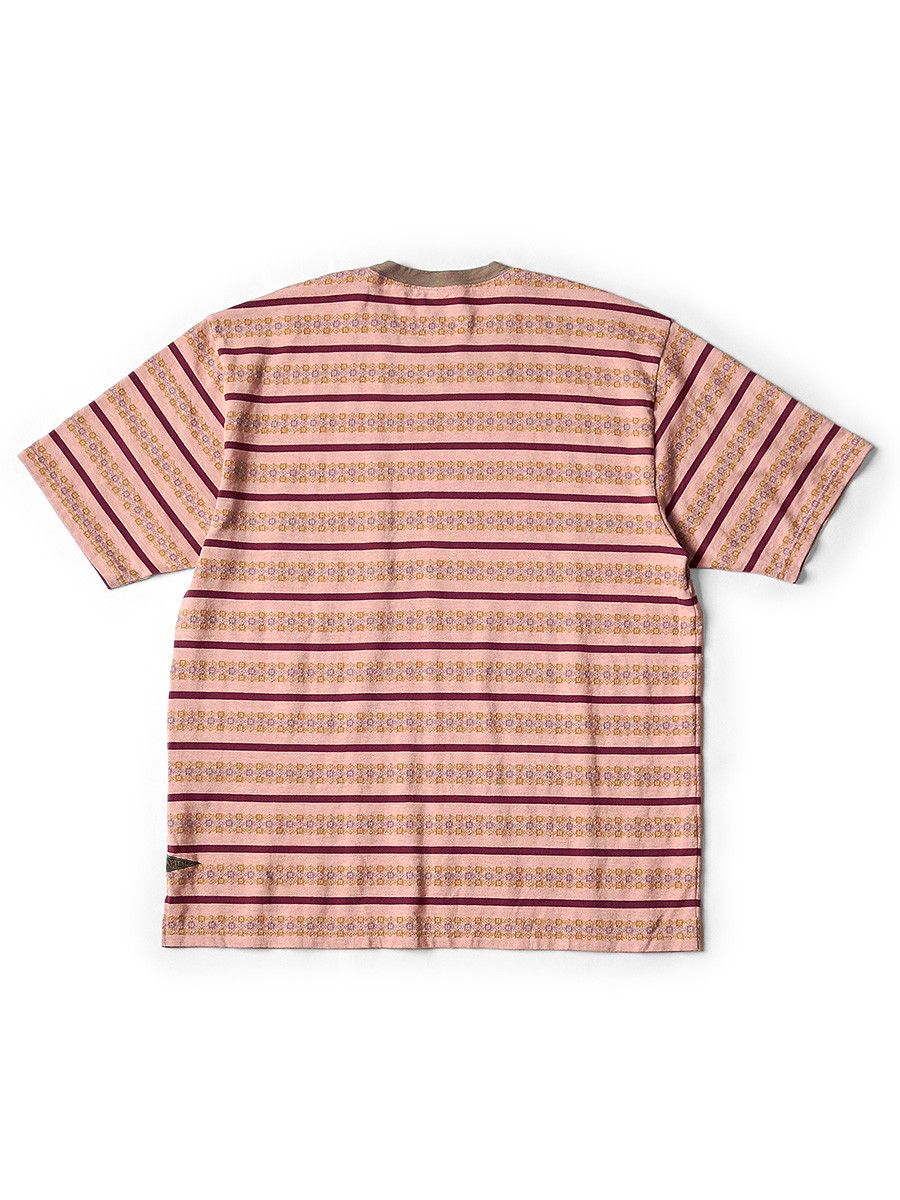 KAPITAL T-Shirt Sunrise Jacquard Border Cotton Sheeting Pennant T