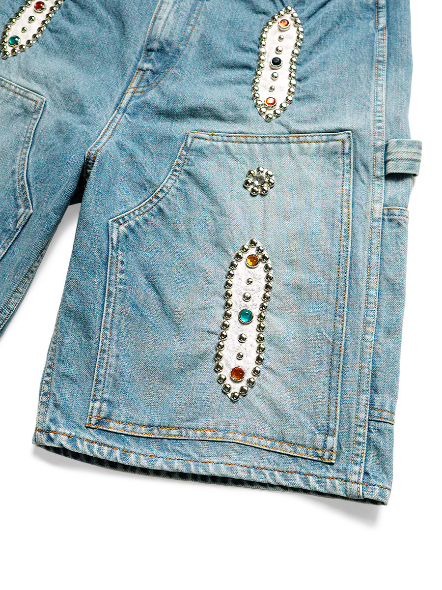 KAPITAL Short Pants 14Oz Denim Short Pants (Studs Remake)