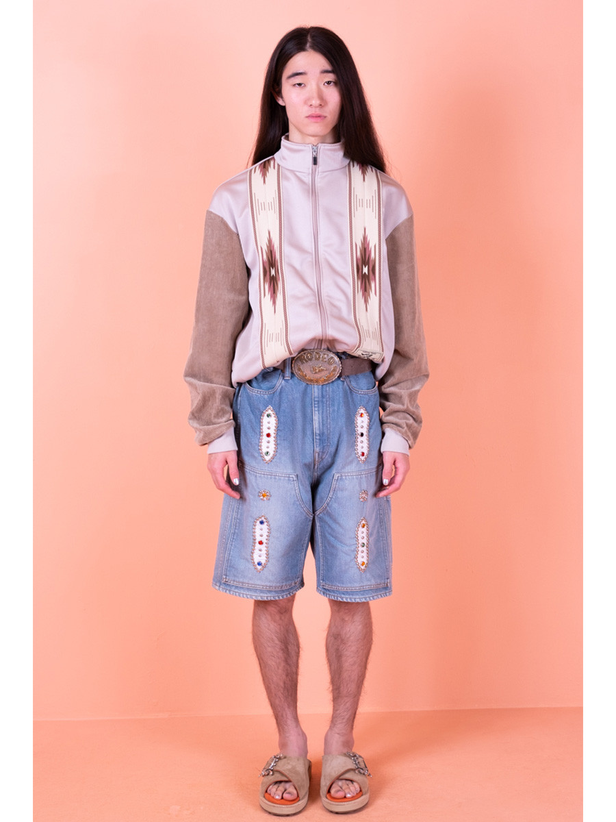 KAPITAL Short Pants 14Oz Denim Short Pants (Studs Remake)