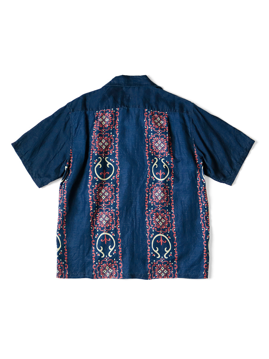 Kapital Linen Cuban Shirt リネン　キューバシャツ KAPITAL Shirt (Short Sleeve) French Cross Linen Habananaja Pattern