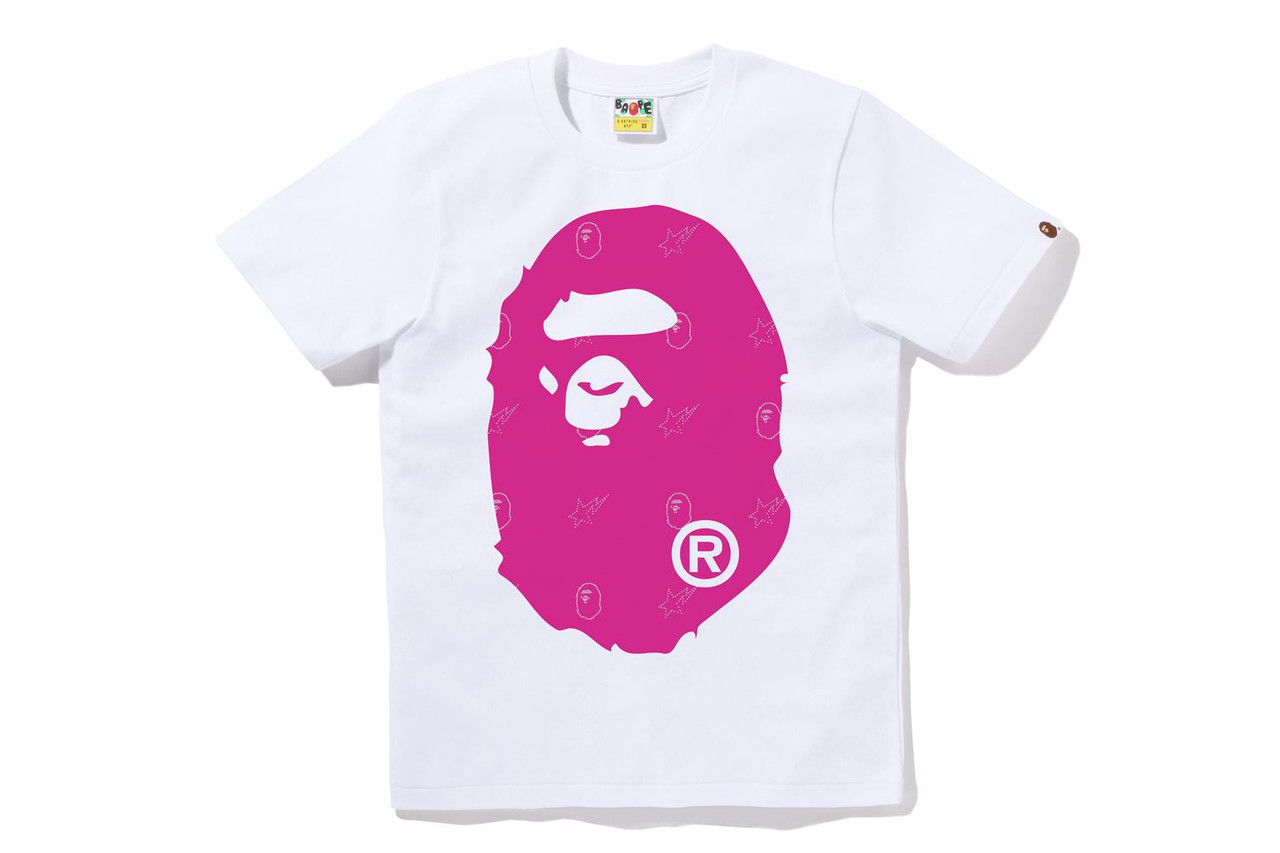 T-SHIRT CRYSTAL BAPE BIG APE HEAD TEE