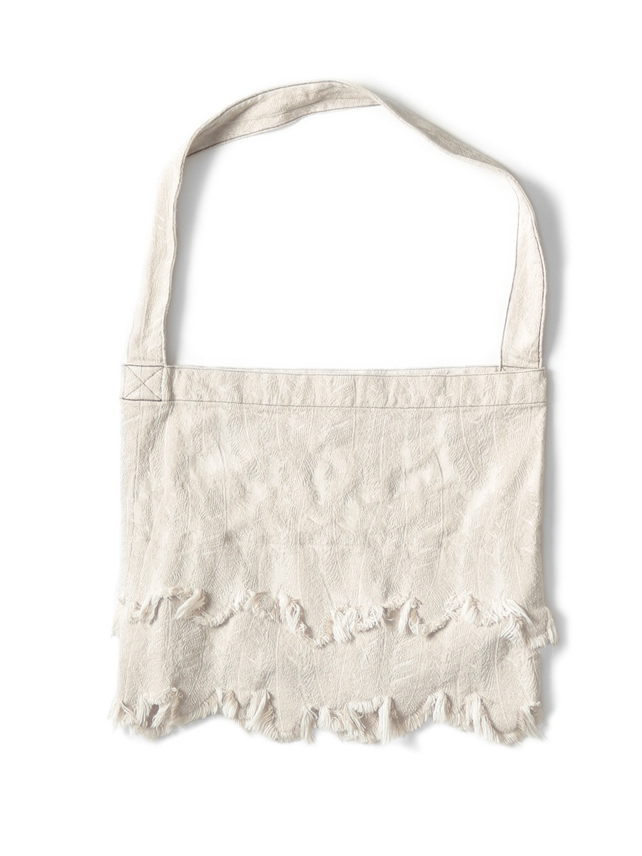 KAPITAL Bag 12Oz Feather White Denim BOOK BAG