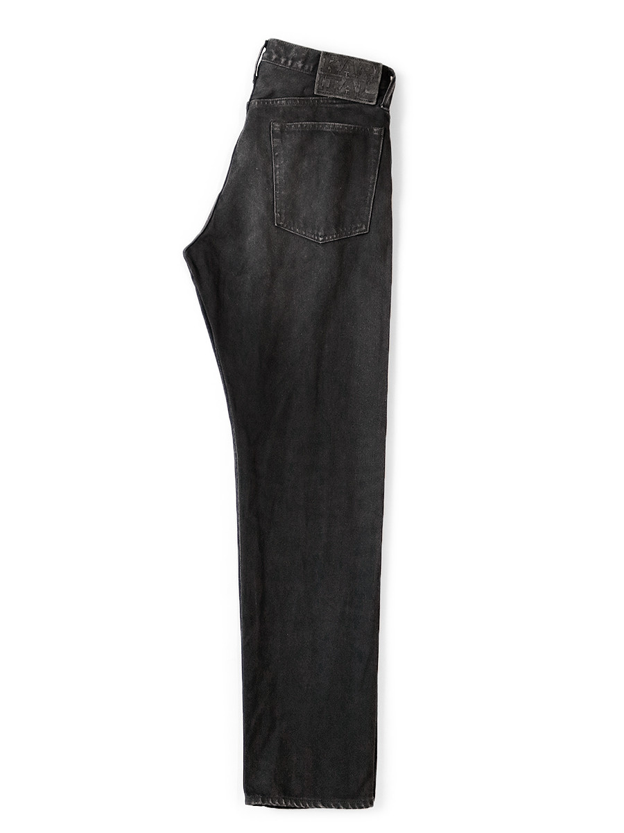 KAPITAL Pants 14Oz Black x Black Denim 5P Monkey CISCO