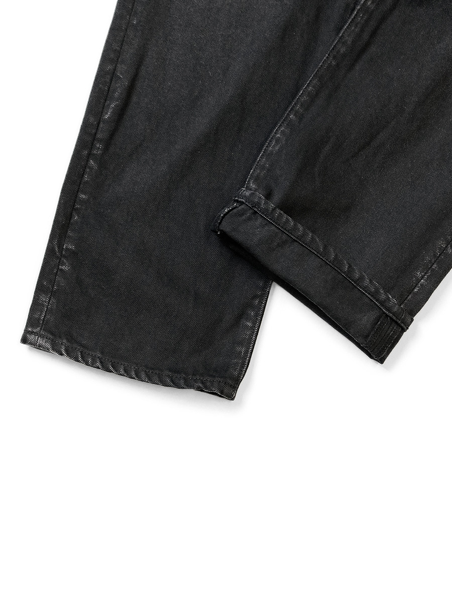 KAPITAL Pants 14Oz Black x Black Denim 5P Monkey CISCO