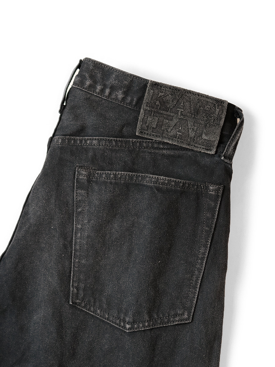 KAPITAL Pants 14Oz Black x Black Denim 5P Monkey CISCO