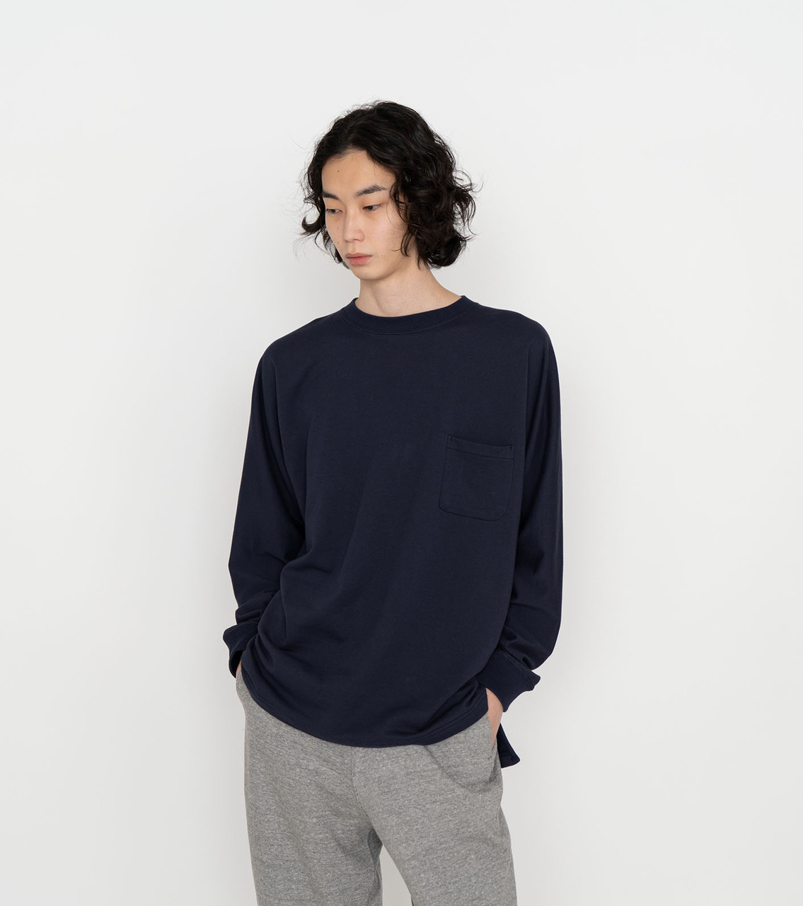 nanamica T-SHIRT KODENSHI L/S Pocket Tee Online Shop to Worldwide