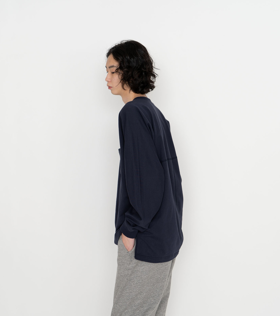 nanamica T-SHIRT KODENSHI L/S Pocket Tee Online Shop to Worldwide