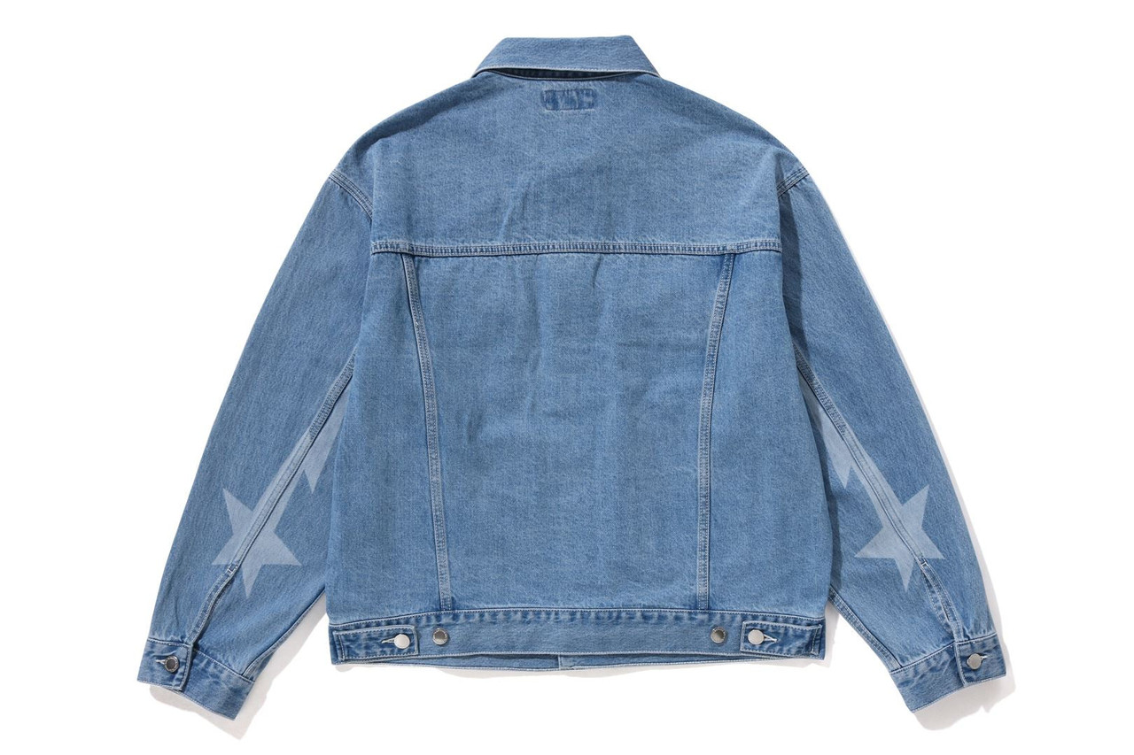 ジャケット・アウター BAPE L LOGO PIN DENIM JACKET Bape Metal Logo Pin Denim Jacket Coat Light Indigo | A