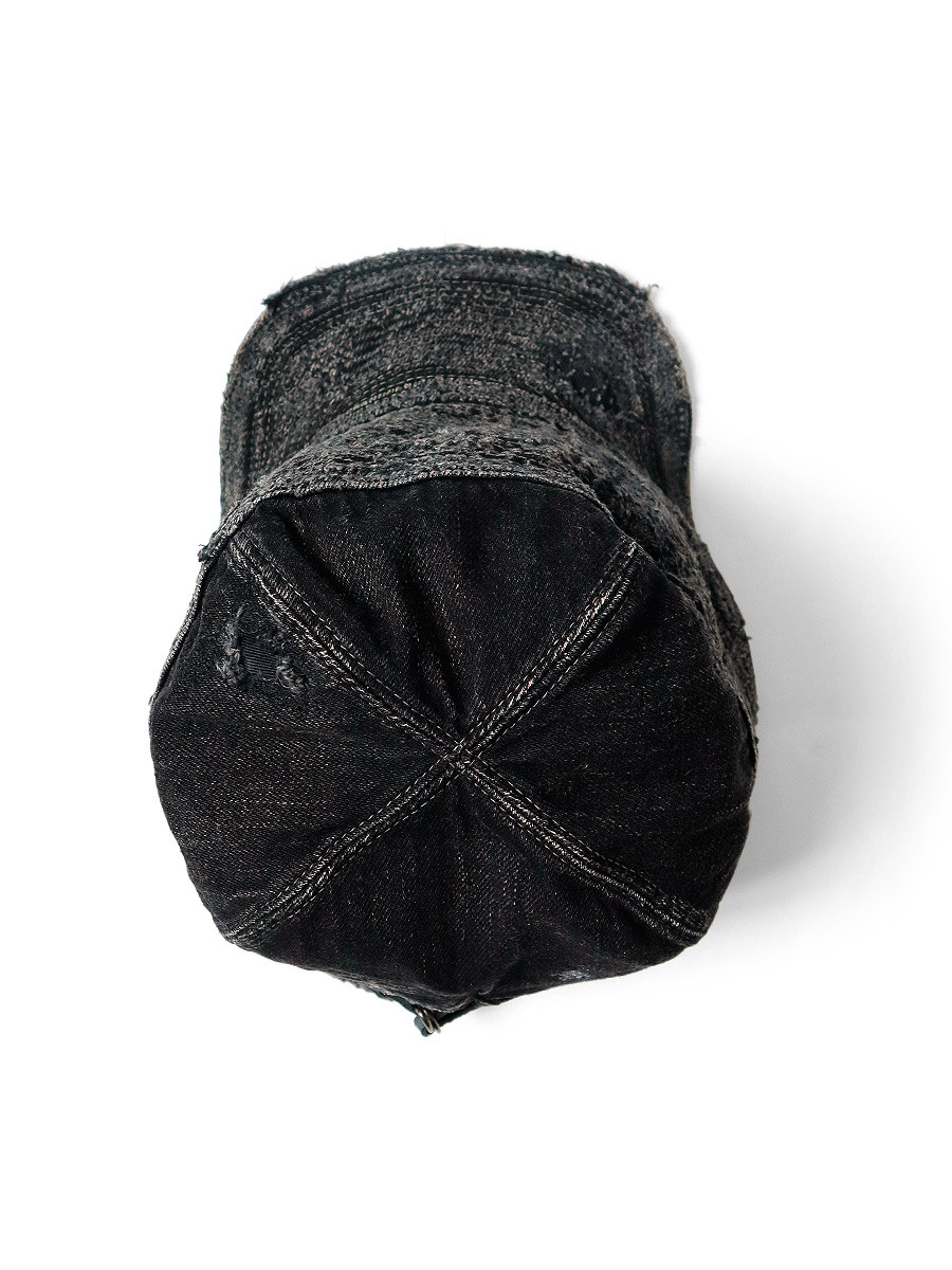 KAPITAL Hat/Cap 11.5Oz Black x Black Denim Old Man And Umi CAP