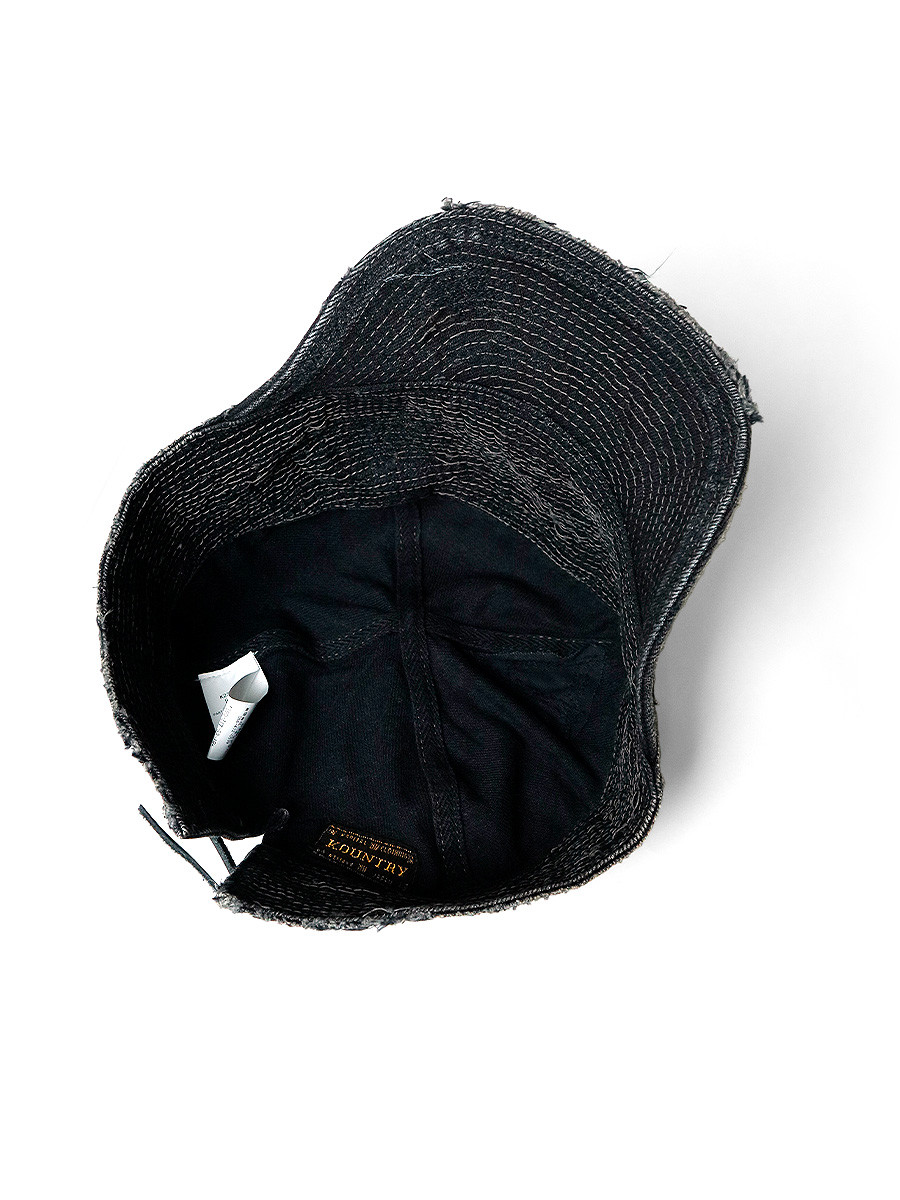 KAPITAL Hat/Cap 11.5Oz Black x Black Denim Old Man And Umi CAP