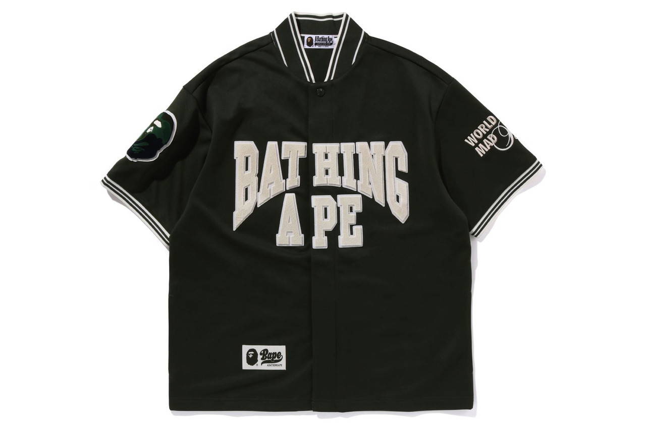 BAPE Majestic Baseball Shirt Shirt Black Men's - US