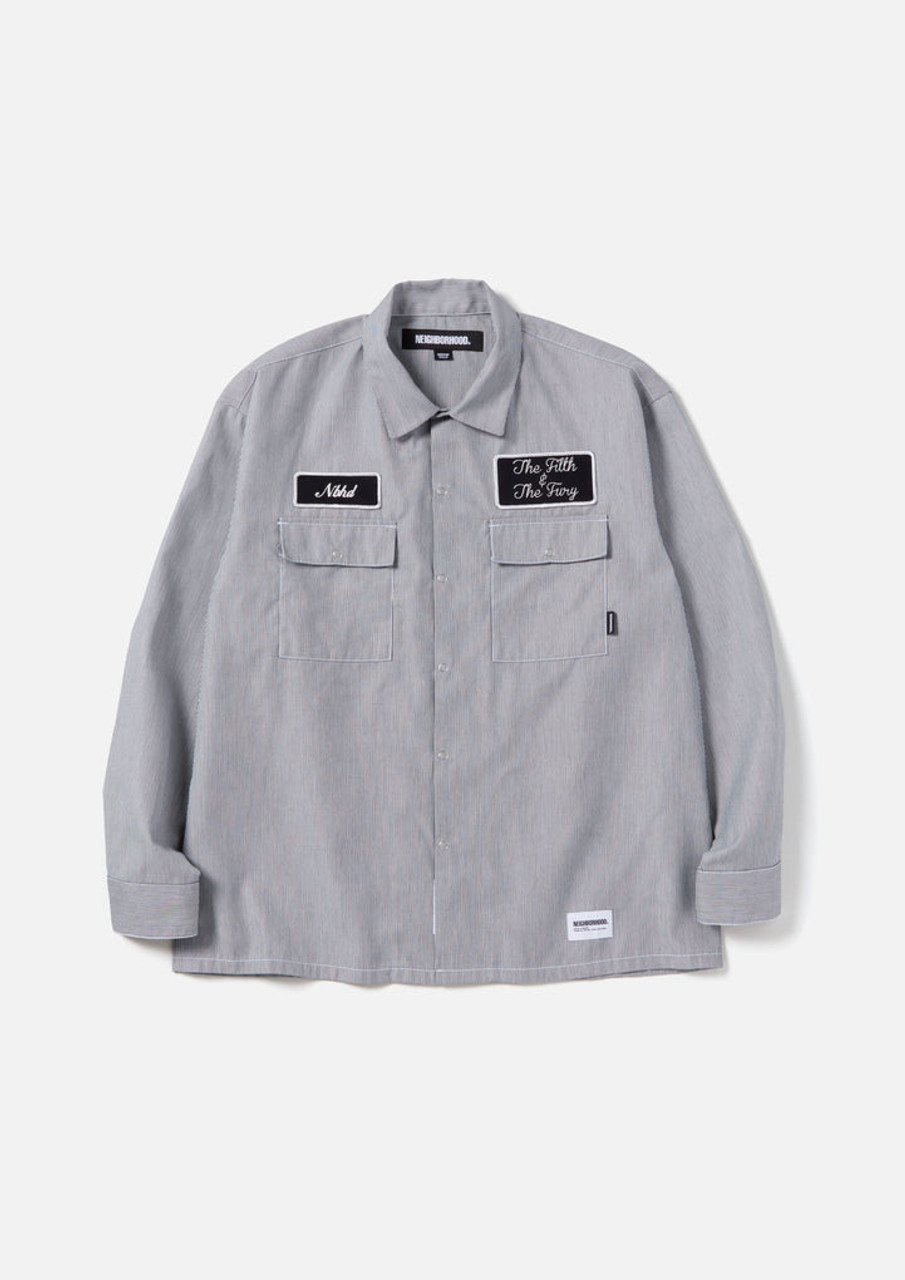 STRIPE WORK SHIRT LS 232tsnh-shm03