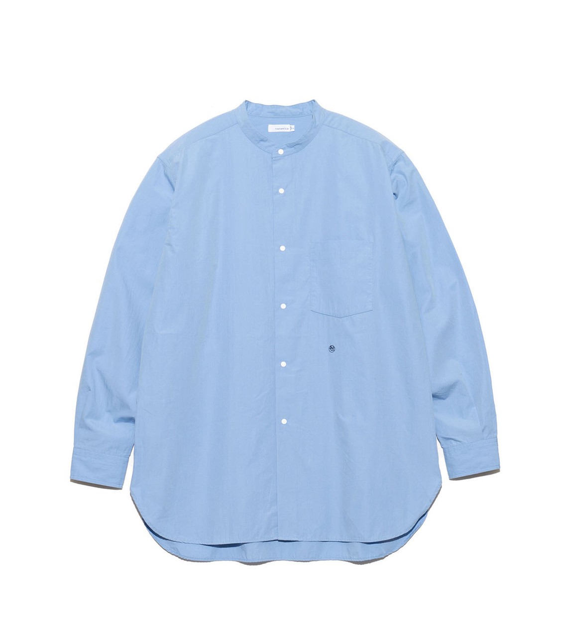 nanamica SHIRT Band Collar Wind Shirt Online Shop to Worldwide