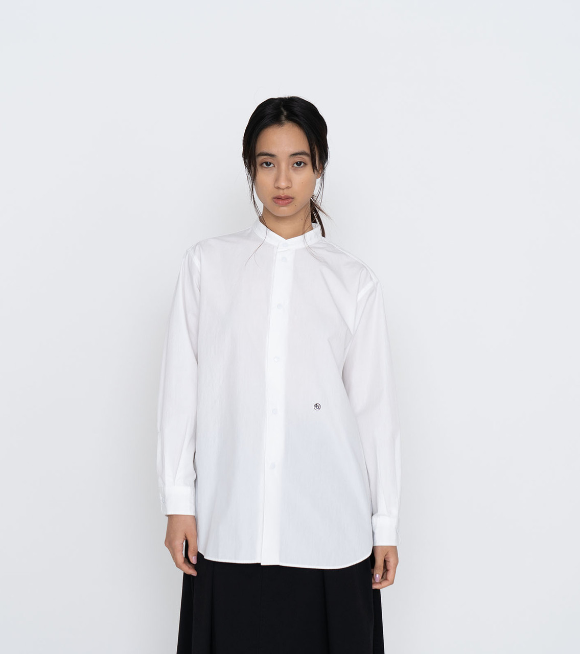 nanamica SHIRT Band Collar Wind Shirt Online Shop to Worldwide