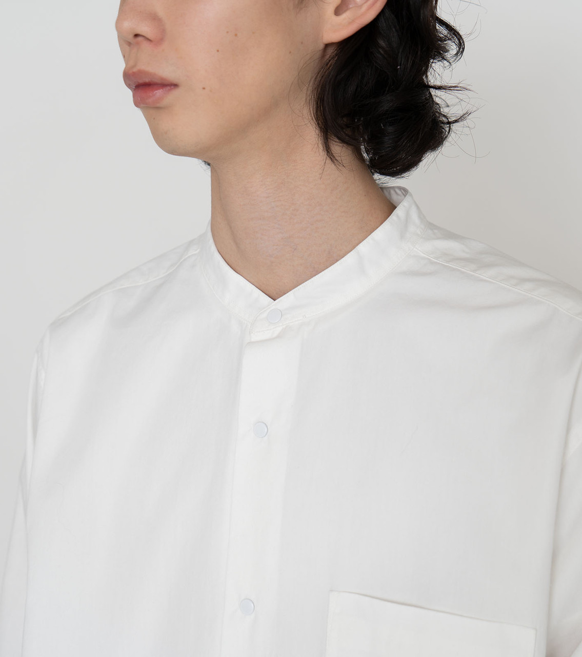 nanamica SHIRT Band Collar Wind Shirt Online Shop to Worldwide