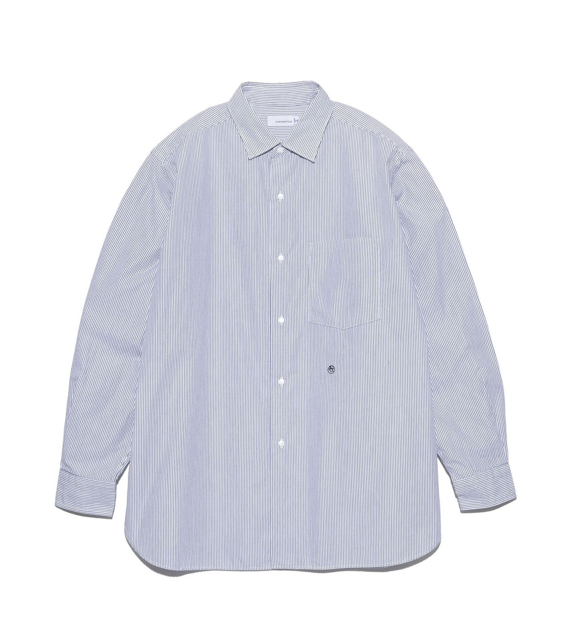 nanamica SHIRT Regular Collar Stripe Wind Shirt Online Shop to