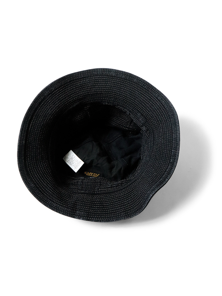 カク　KAPITAL KAPITAL Hat/Cap 11.5Oz Black x Black Denim The Old Man And the Sea HAT